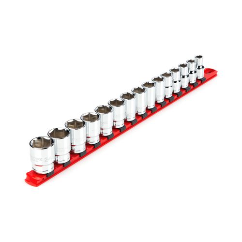Main product image of 1/2" Drive 6-Point Socket Set with Rail, 15-Piece (10-24mm)
