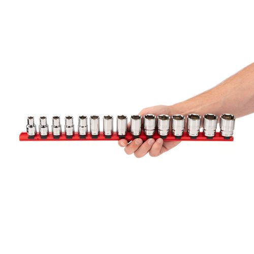 Main product image of 1/2" Drive 6-Point Socket Set with Rail, 15-Piece (10-24mm)