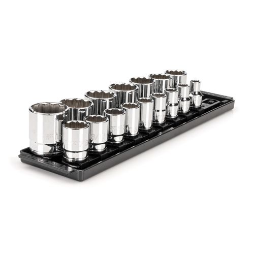 Main product image of 1/2" Drive 12-Point Socket Set with Rails, 16-Piece (3/8-1-5/16")