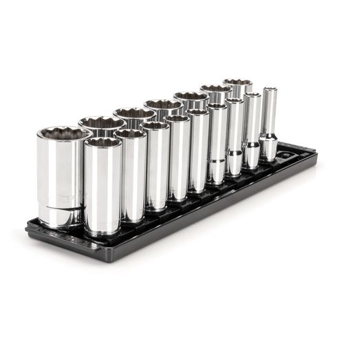 Main product image of 1/2" Drive Deep 12-Point Socket Set with Rails, 16-Piece (3/8-1-5/16")