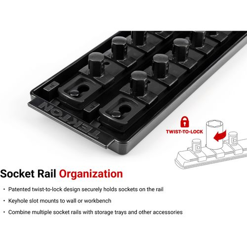 Main product image of 1/2" Drive Deep 12-Point Socket Set with Rails, 19-Piece (3/8-1-1/2")