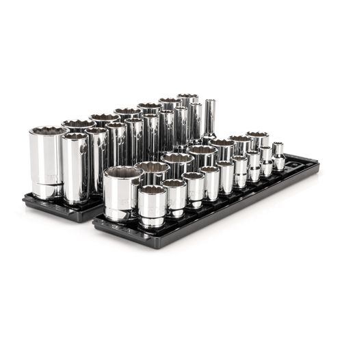 Main product image of 1/2" Drive 12-Point Socket Set with Rails, 32-Piece (3/8-1-5/16")
