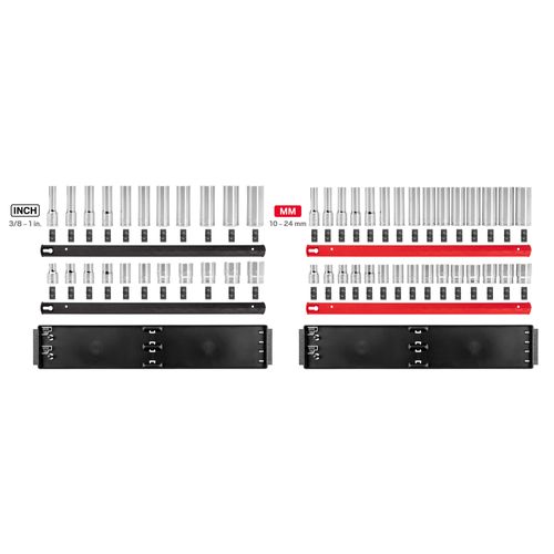 Main product image of 1/2" Drive 12-Point Socket Set with Rails, 52-Piece (3/8-1", 10-24mm)