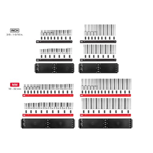 Main product image of 1/2" Drive 12-Point Socket Set with Rails, 78-Piece (3/8-1-5/16", 10-32mm)