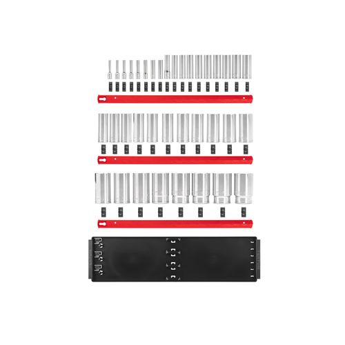 Main product image of 1/4", 3/8", 1/2" Drive Deep 6-Point Socket Set w/ Rails, 37-Piece (4 - 38mm)