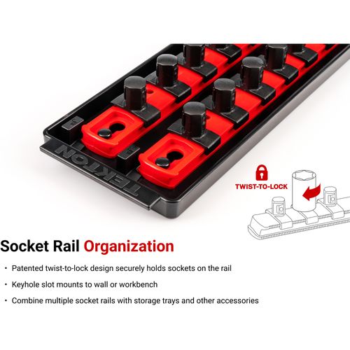 Main product image of 1/4", 3/8", 1/2" Drive Deep 6-Point Socket Set w/ Rails, 37-Piece (4 - 38mm)