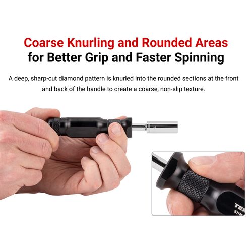 Main product image of 1/4" Drive x 5" Aluminum Spinner Handle (1" Shank)