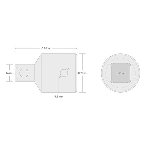 Main product image of 3/8" Drive (F) x 1/4" (M) Impact Reducer