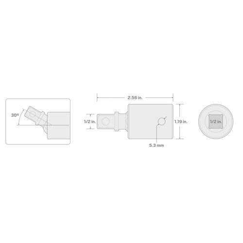 Main product image of 1/2" Drive Impact Universal Joint