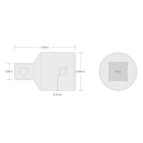 Main product image of 1/2" Drive (F) x 3/8" (M) Impact Reducer