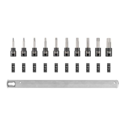 Main product image of 3/8" Drive Torx Impact Bit Socket Set with Rail, 10-Piece (T20 - T60)