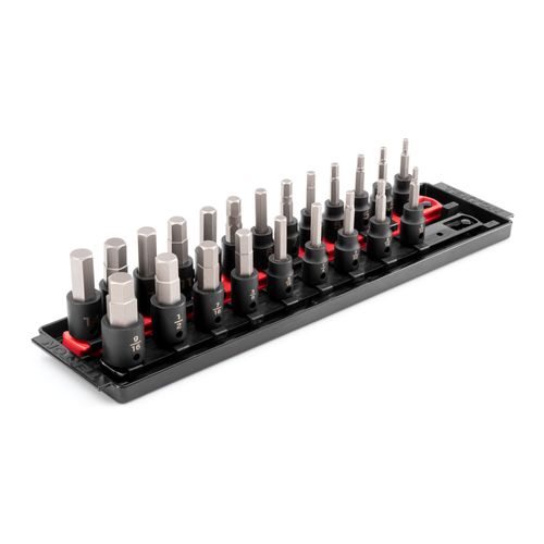 Main product image of 3/8" Drive Hex Impact Bit Socket Set with Rails, 22-Piece (5/32 - 9/16", 4 - 14mm)