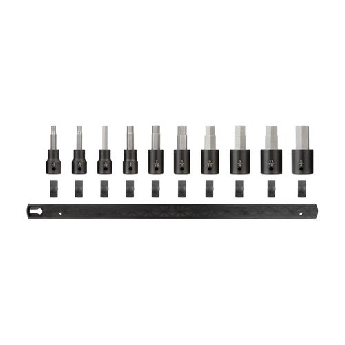 Main product image of 1/2" Drive Hex Impact Bit Socket Set with Rail, 10-Piece (1/4-3/4")