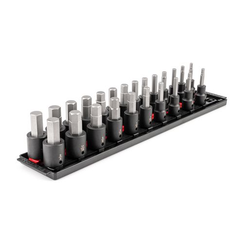 Main product image of 1/2" Drive Hex Impact Bit Socket Set with Rails, 24-Piece (1/4-3/4", 6-19mm)