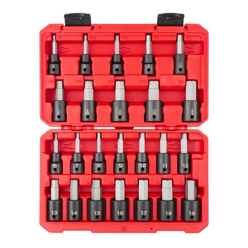 Main product image of 1/2" Drive Hex Impact Bit Socket Set, 24-Piece (1/4-3/4", 6-19mm)