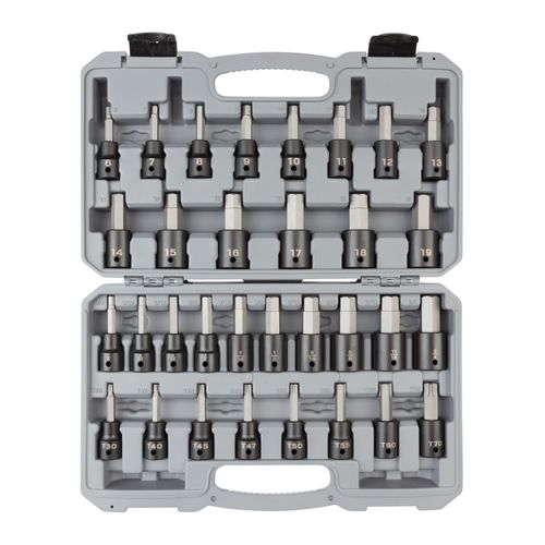 Main product image of 1/2" Drive Hex/Torx Impact Bit Socket Set, 32-Piece (1/4-3/4", 6-19mm, T30-T70)