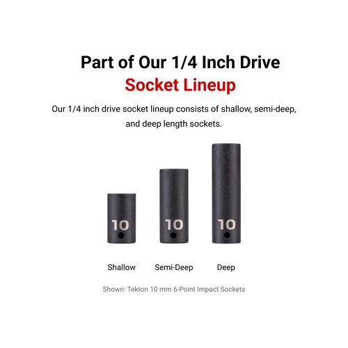 Main product image of 1/4" Drive x 8mm Semi-Deep 6-Point Impact Socket