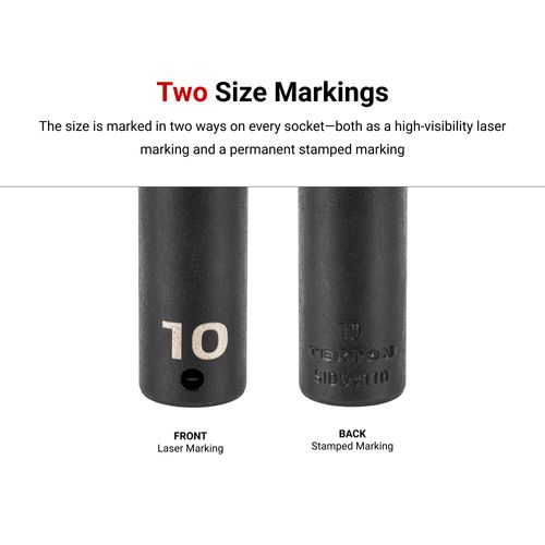Main product image of 1/4" Drive x 11/16" Semi-Deep 12-Point Impact Socket