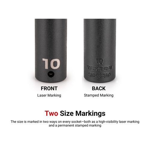 Main product image of 1/4" Drive Deep 6-Point Impact Socket Set with Rail, 13-Piece (5/32-11/16")