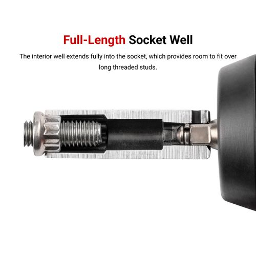 Main product image of 1/4" Drive Deep 12-Point Impact Socket Set with Rail, 13-Piece (5/32-11/16")