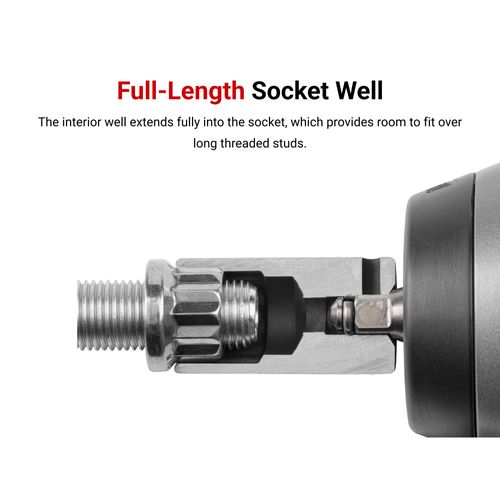Main product image of 1/4" Drive Semi-Deep 12-Point Impact Socket Set w/ Rail, 13-Piece (5/32"- 11/16")