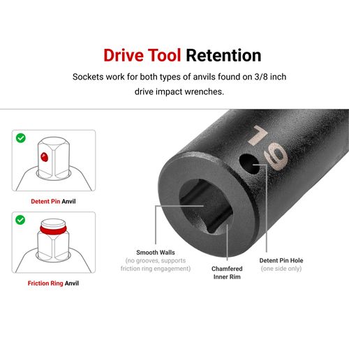 Main product image of 1/4" Drive Shallow, Semi-Deep, and Deep 6-Point Impact Socket Set w/ Rails and Trays, 87-Piece (5/32"- 11/16", 4 - 17mm)