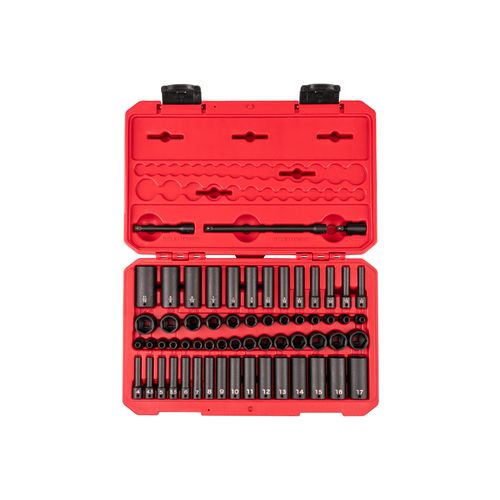 Main product image of 1/4" Drive 6-Point Impact Socket Set with Case, 61-Piece (5/32-11/16", 4-17 mm)