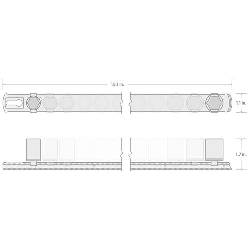 Main product image of 3/8" Drive 6-Point Impact Socket Set with Rail, 12-Piece (8-19mm)