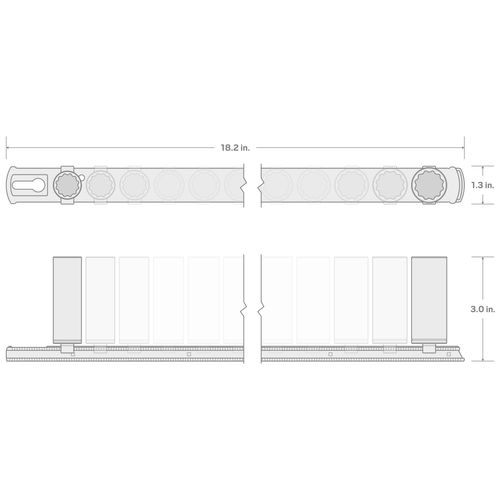 Main product image of 3/8" Drive Deep 12-Point Impact Socket Set with Rail, 19-Piece (6-24mm)