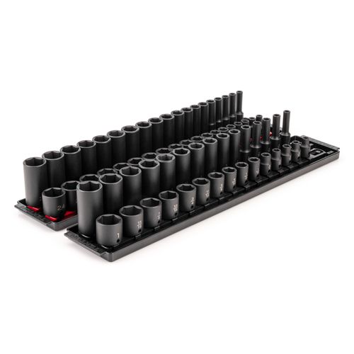 Main product image of 3/8" Drive 6-Point Impact Socket Set with Rails, 68-Piece (1/4-1", 6-24mm)