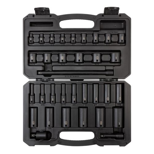 Main product image of 3/8" Drive 6-Point Impact Socket Set, 33-Piece (1/4-1")