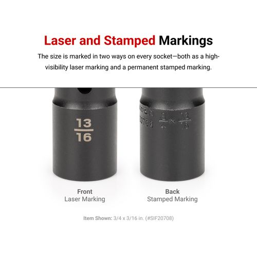 Main product image of 1/2" Drive Deep 6-Point Axle Nut Impact Socket Set, 7-Piece (29-38mm)