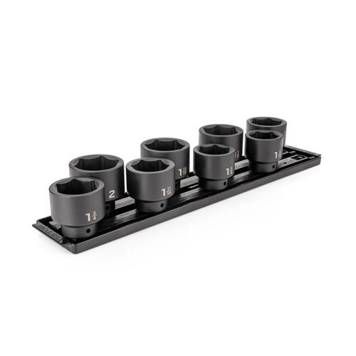 Main product image of 1/2" Drive 6-Point Impact Socket Set with Rails and Tray, 8 Pieces (1-9/16" - 2")