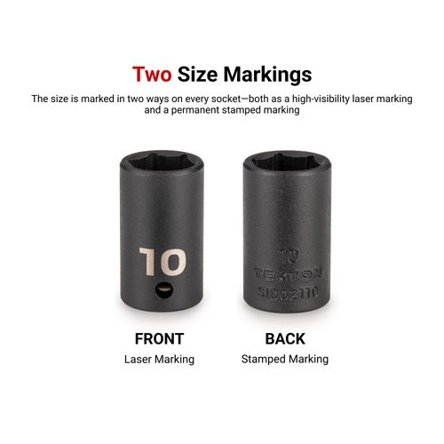 Main product image of 1/2" Drive 6-Point Impact Socket Set with Rails and Tray, 29 Pieces (5/16" - 2")