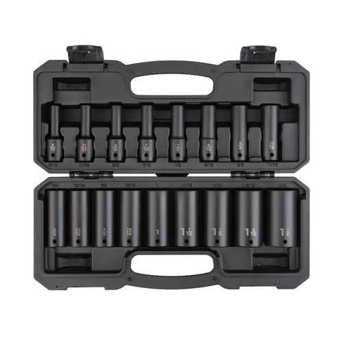Main product image of 1/2" Drive Deep 6-Point Impact Socket Set, 17-Piece (5/16 - 1-1/4")