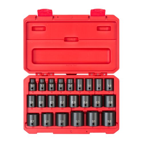 Main product image of 1/2" Drive 6-Point Impact Socket Set, 23-Piece (10-32mm)
