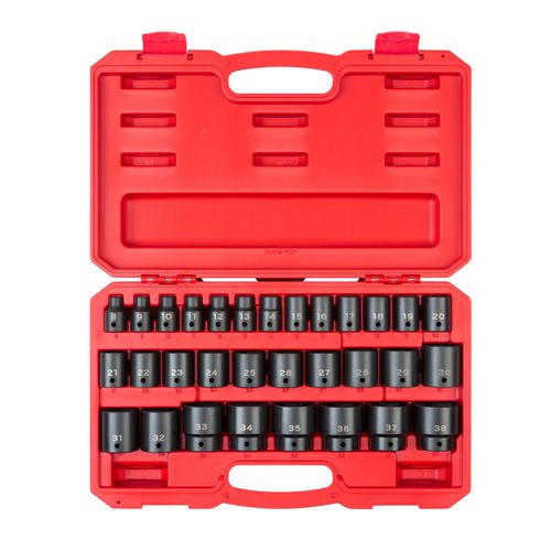 Main product image of 1/2" Drive 6-Point Impact Socket Set, 31-Piece (8-38mm)
