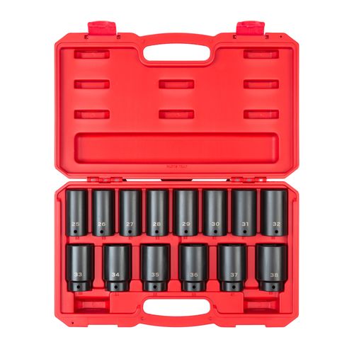 Main product image of 1/2" Drive Deep 6-Point Impact Socket Set, 14-Piece (25-38mm)
