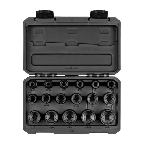 Main product image of 1/2" Drive 12-Point Impact Socket Set, 17-Piece (5/16 - 1-1/4")