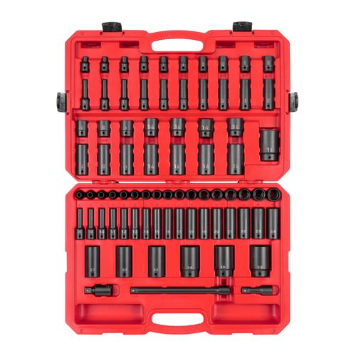 Main product image of 1/2" Drive 12-Point Impact Socket Set, 78-Piece (5/16 - 1-1/2", 8-39mm)