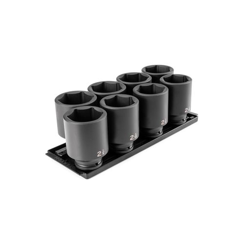 Main product image of 3/4" Drive Deep 6-Point Socket Set w/ Rails and Tray, 8-Piece (2-1/16"- 2-1/2")