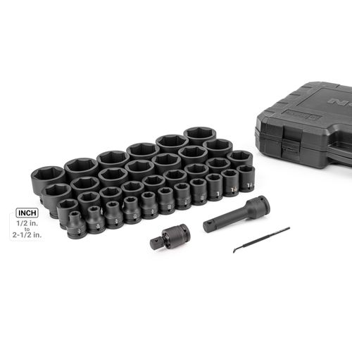 Main product image of 3/4" Drive Shallow 6-Point Socket Set w/ Case, 36-Piece (1/2"- 2-1/2")
