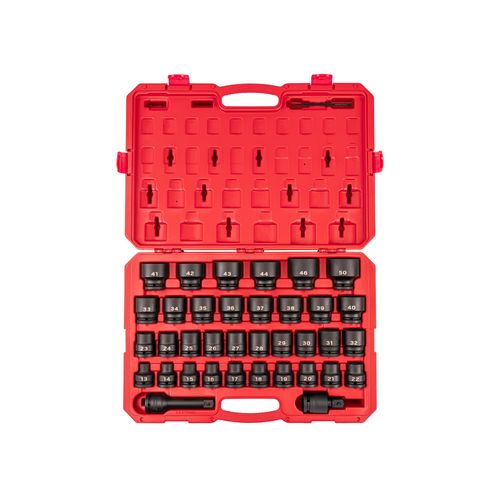 Main product image of 3/4" Drive Shallow 6-Point Socket Set w/ Case, 37-Piece (13 - 50mm)