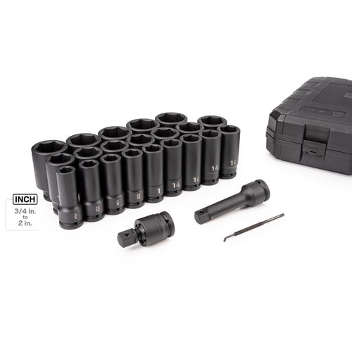 Main product image of 3/4" Drive Deep 6-Point Socket Set w/ Case, 24-Piece (3/4"- 2")