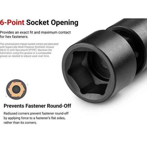Main product image of 3/8" Drive 6-Point Universal Joint Impact Socket Set, 21-Piece (5/16-3/4", 8-19 mm)