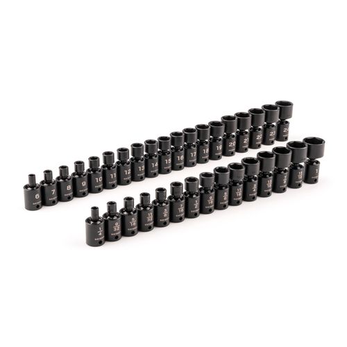 Main product image of 3/8" Drive 6-Point Universal Joint Impact Socket Set, 34-Piece (1/4-1", 6-24 mm)