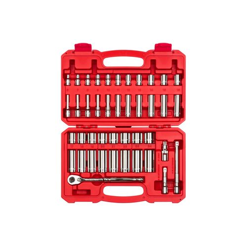 Main product image of 3/8" Drive 6-Point Socket and Ratchet Set, 42-Piece (6-24mm)