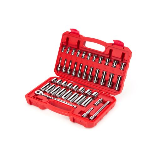 Main product image of 3/8" Drive 6-Point Socket and Ratchet Set, 42-Piece (6-24mm)