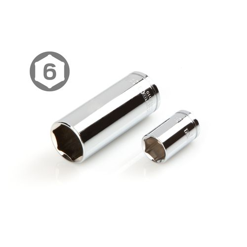 Main product image of 3/8" Drive 6-Point Socket and Ratchet Set, 46-Piece (5/16-3/4", 8-19mm)
