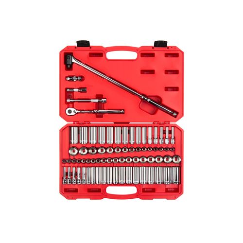 Main product image of 3/8" Drive 12-Point Socket and Ratchet Set, 73-Piece (1/4-1", 6-24mm)